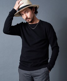 CTN MILITARY THERMAL KNIT C/N L/S:コットン ミリタリーサーマル クルーネック ロングスリーブ