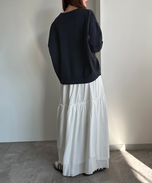 apres jour mignon（アプレジュールミニョン）の「イレヘムレイヤードスカート（スカート・レディース・ブラック/ネイビー/オフホワイト/ブラック系その他・SMALL/MEDIUM/X-LARGE）」の13枚目の写真