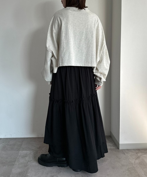 apres jour mignon（アプレジュールミニョン）の「イレヘムレイヤードスカート（スカート・レディース・ブラック/ネイビー/オフホワイト/ブラック系その他・SMALL/MEDIUM/X-LARGE）」の20枚目の写真