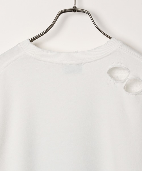 PBLIM(ページボーイリム)の「【UNISEX】カスレロゴダメージスウェット(スウェット・レディース・ピンク/ホワイト/チャコールグレー・MEDIUM/LARGE)」の19枚目の写真