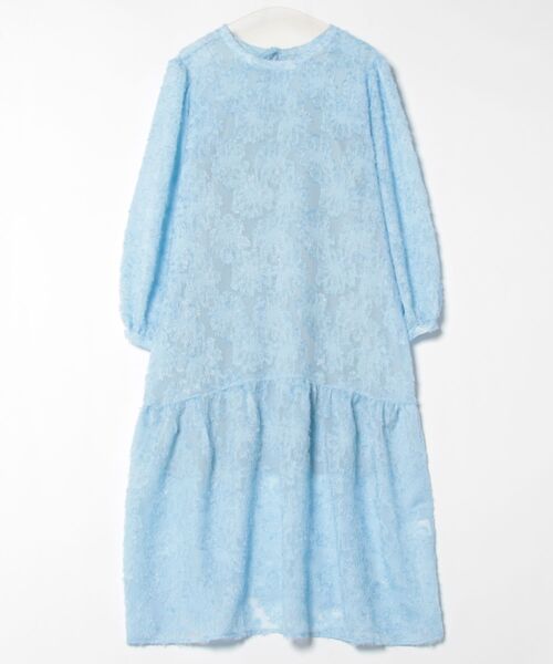 STYLEBLOCK(スタイルブロック)の「花柄シアージャガード前後2WAYセットワンピース(ワンピース・レディース・アイボリー/ブルー/ブラック/グレー・M)」の4枚目の写真