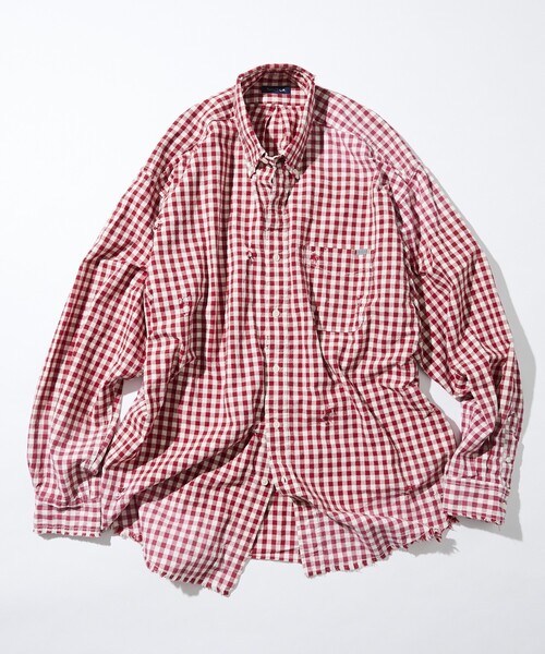NAUTICA（ノーティカ）の「NAUTICA/ノーティカ Faded Crushed L/S Shirt/フェイデッド クラッシュド ロングスリーブシャツ（シャツ/ブラウス・メンズ・ブラック/ネイビー/レッド・MEDIUM/LARGE/X-LARGE）」の3枚目の写真