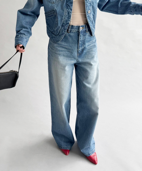 EDIT. FOR LULU(エディットフォールル)の「Soft Denim Pants(デニムパンツ・レディース・ブルー・36/34)」の2枚目の写真