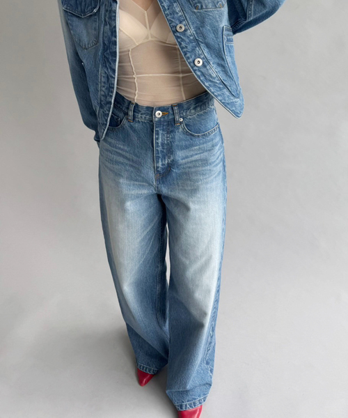 EDIT. FOR LULU(エディットフォールル)の「Soft Denim Pants(デニムパンツ・レディース・ブルー・36/34)」の3枚目の写真