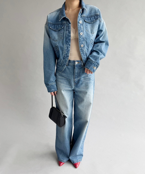 EDIT. FOR LULU(エディットフォールル)の「Soft Denim Pants(デニムパンツ・レディース・ブルー・36/34)」の6枚目の写真