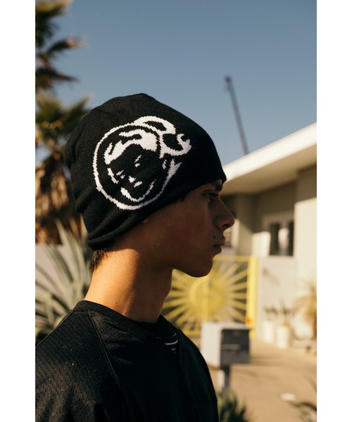 BILLIONAIRE BOYS CLUB（ビリオネア・ボーイズ・クラブ）の「JACQUARD BEANIE HELMET（ニットキャップ/ビーニー・メンズ・オリーブ/ブラック/レッド・ONE SIZE）」の7枚目の写真
