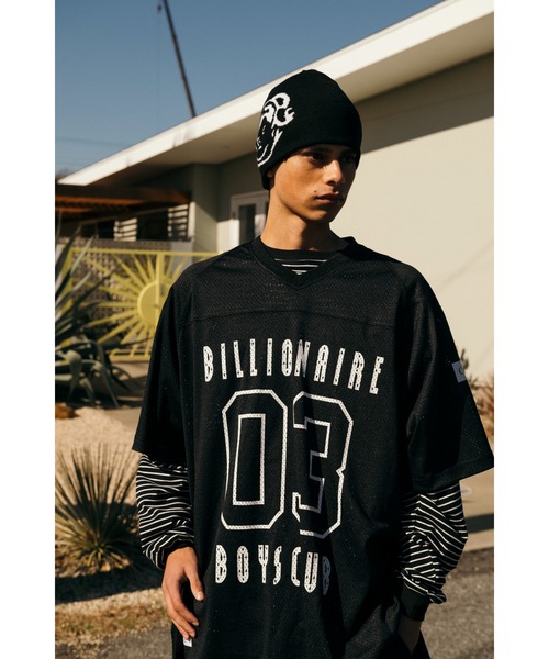 BILLIONAIRE BOYS CLUB（ビリオネア・ボーイズ・クラブ）の「JACQUARD BEANIE HELMET（ニットキャップ/ビーニー・メンズ・オリーブ/ブラック/レッド・ONE SIZE）」の8枚目の写真