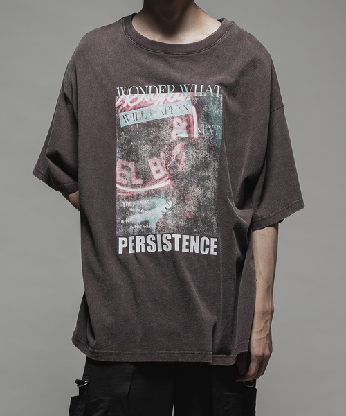 CASPER JOHN(キャスパージョン)の「Handcraft print T-shirts/ハンドクラフトプリントTシャツ(Tシャツ/カットソー・メンズ・ブラック/ホワイト/ブラウン/グレー/ブラック系その他・LARGE/MEDIUM/SMALL/X-SMALL)」の5枚目の写真