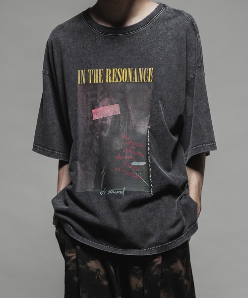 CASPER JOHN(キャスパージョン)の「Handcraft print T-shirts/ハンドクラフトプリントTシャツ(Tシャツ/カットソー・メンズ・ブラック/ホワイト/ブラウン/グレー/ブラック系その他・LARGE/MEDIUM/SMALL/X-SMALL)」の1枚目の写真