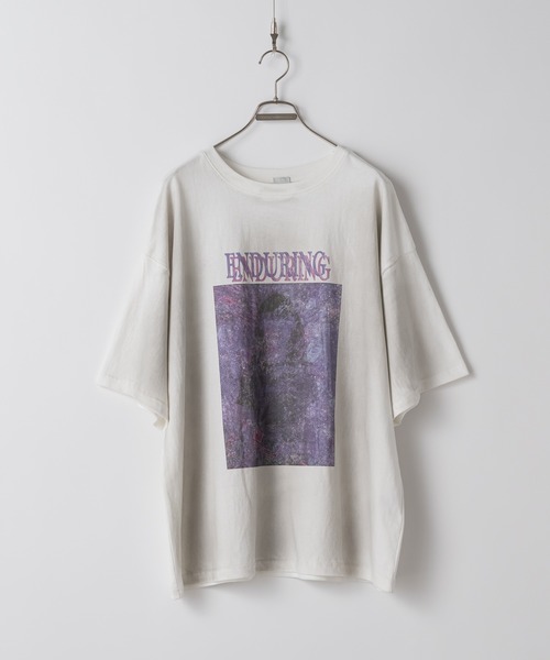 CASPER JOHN(キャスパージョン)の「Handcraft print T-shirts/ハンドクラフトプリントTシャツ(Tシャツ/カットソー・メンズ・ブラック/ホワイト/ブラウン/グレー/ブラック系その他・LARGE/MEDIUM/SMALL/X-SMALL)」の6枚目の写真