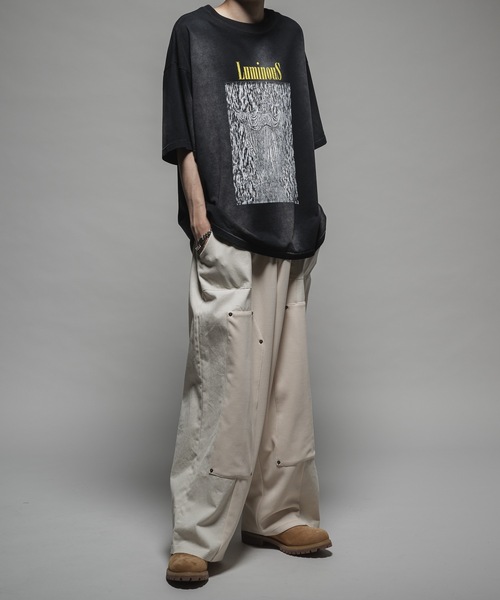 CASPER JOHN(キャスパージョン)の「Handcraft print T-shirts/ハンドクラフトプリントTシャツ(Tシャツ/カットソー・メンズ・ブラック/ホワイト/ブラウン/グレー/ブラック系その他・LARGE/MEDIUM/SMALL/X-SMALL)」の19枚目の写真