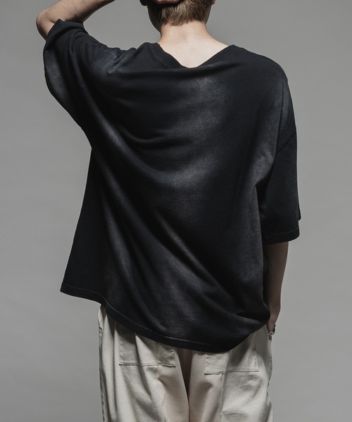 CASPER JOHN(キャスパージョン)の「Handcraft print T-shirts/ハンドクラフトプリントTシャツ(Tシャツ/カットソー・メンズ・ブラック/ホワイト/ブラウン/グレー/ブラック系その他・LARGE/MEDIUM/SMALL/X-SMALL)」の16枚目の写真