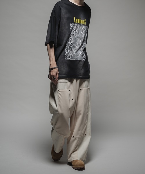 CASPER JOHN(キャスパージョン)の「Handcraft print T-shirts/ハンドクラフトプリントTシャツ(Tシャツ/カットソー・メンズ・ブラック/ホワイト/ブラウン/グレー/ブラック系その他・LARGE/MEDIUM/SMALL/X-SMALL)」の20枚目の写真