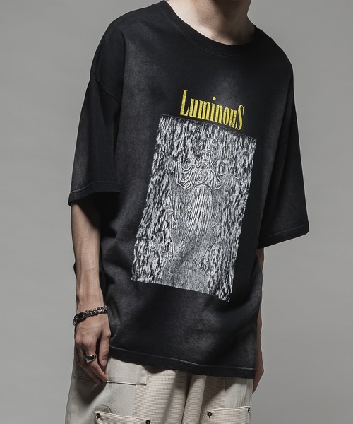 CASPER JOHN(キャスパージョン)の「Handcraft print T-shirts/ハンドクラフトプリントTシャツ(Tシャツ/カットソー・メンズ・ブラック/ホワイト/ブラウン/グレー/ブラック系その他・LARGE/MEDIUM/SMALL/X-SMALL)」の14枚目の写真