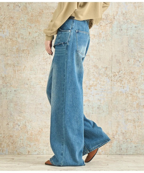 ANAP(アナップ)の「レイヤード風デニムパンツ(デニムパンツ・レディース・ブルー・M/S)」の9枚目の写真