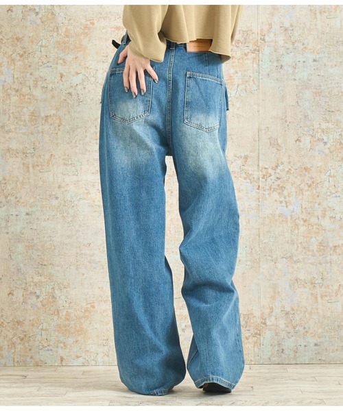 ANAP(アナップ)の「レイヤード風デニムパンツ(デニムパンツ・レディース・ブルー・M/S)」の10枚目の写真