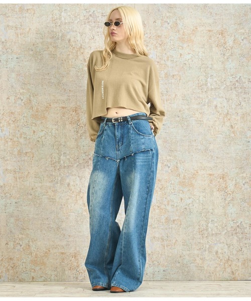 ANAP(アナップ)の「レイヤード風デニムパンツ(デニムパンツ・レディース・ブルー・M/S)」の13枚目の写真