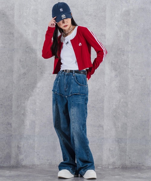 ANAP(アナップ)の「レイヤード風デニムパンツ(デニムパンツ・レディース・ブルー・M/S)」の4枚目の写真
