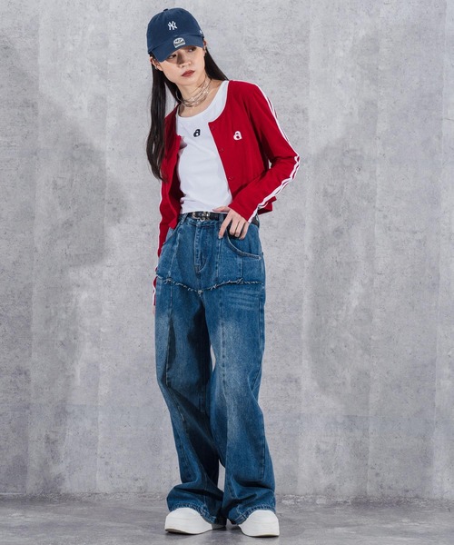 ANAP(アナップ)の「レイヤード風デニムパンツ(デニムパンツ・レディース・ブルー・M/S)」の5枚目の写真
