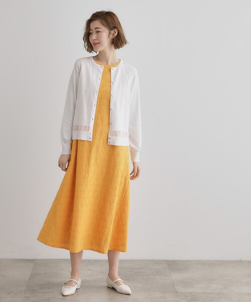 grove（グローブ）の「【雑誌掲載】シアー素材使いアンサンブルニット（アンサンブル・レディース・ブルー系その他/ブラック/オフホワイト・01/02/03/04/05）」の9枚目の写真