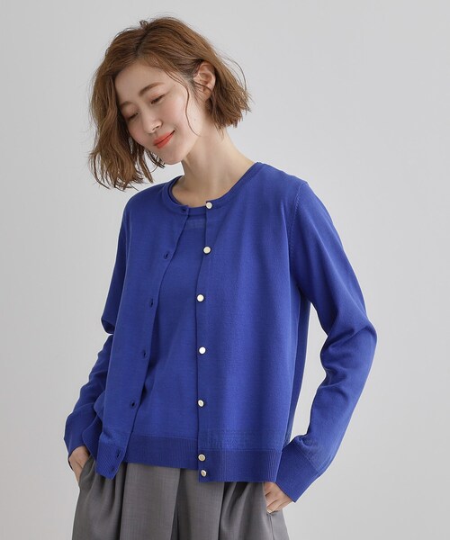 grove（グローブ）の「【雑誌掲載】シアー素材使いアンサンブルニット（アンサンブル・レディース・ブルー系その他/ブラック/オフホワイト・01/02/03/04/05）」の17枚目の写真