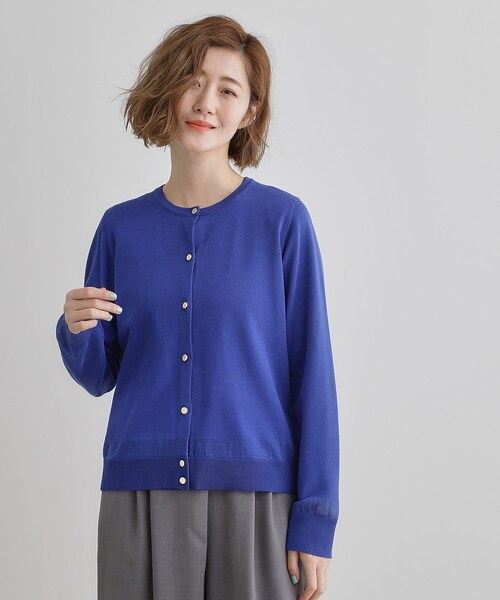 grove（グローブ）の「【雑誌掲載】シアー素材使いアンサンブルニット（アンサンブル・レディース・ブルー系その他/ブラック/オフホワイト・01/02/03/04/05）」の19枚目の写真