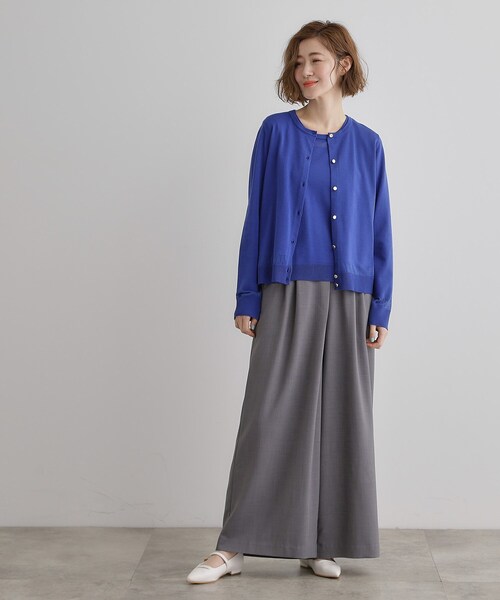 grove（グローブ）の「【雑誌掲載】シアー素材使いアンサンブルニット（アンサンブル・レディース・ブルー系その他/ブラック/オフホワイト・01/02/03/04/05）」の20枚目の写真