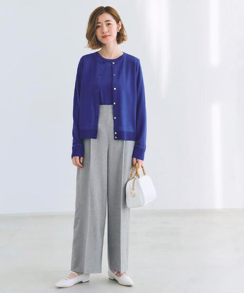 grove（グローブ）の「【雑誌掲載】シアー素材使いアンサンブルニット（アンサンブル・レディース・ブルー系その他/ブラック/オフホワイト・01/02/03/04/05）」の22枚目の写真