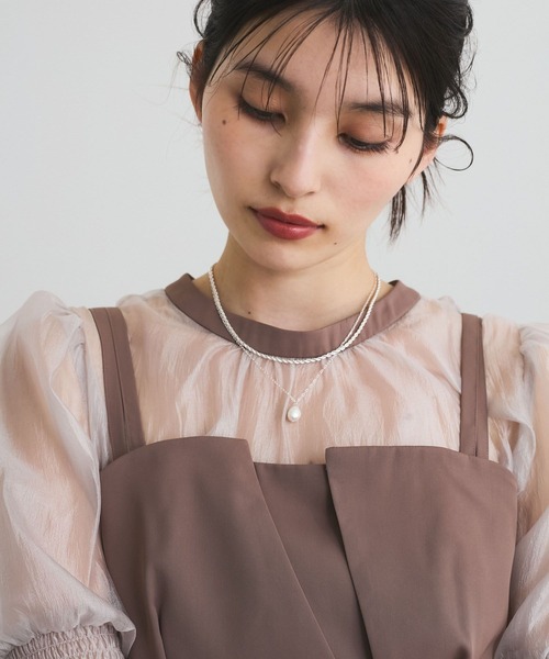 VIS(ビス)の「レイヤード淡水パールネックレス(ネックレス・レディース・シルバー/ゴールド・FREE)」の6枚目の写真