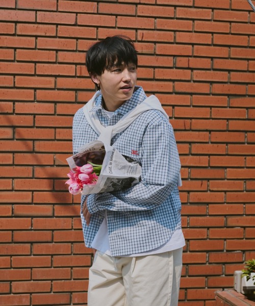 common gull products.（コモンガルプロダクツ）の「おやすみと行ってきますのシャツ（シャツ/ブラウス・レディース・ブルー系/イエロー系・LARGE/MEDIUM）」の13枚目の写真