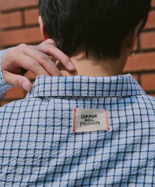 common gull products.（コモンガルプロダクツ）の「おやすみと行ってきますのシャツ（シャツ/ブラウス・レディース・ブルー系/イエロー系・LARGE/MEDIUM）」の15枚目の写真