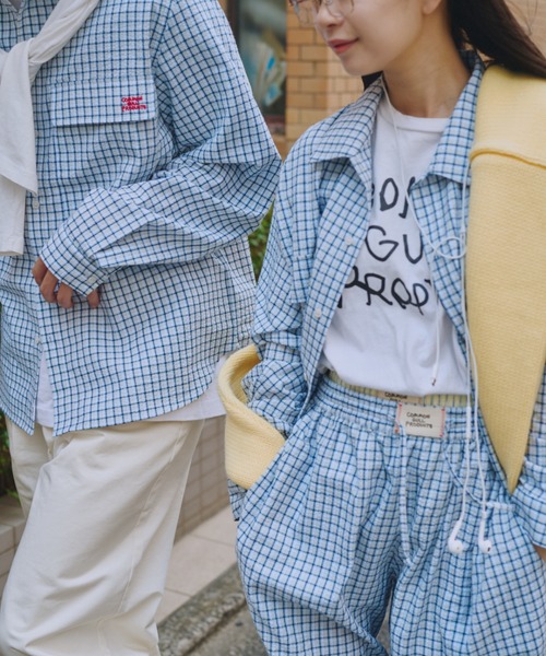 common gull products.（コモンガルプロダクツ）の「おやすみと行ってきますのシャツ（シャツ/ブラウス・レディース・ブルー系/イエロー系・LARGE/MEDIUM）」の17枚目の写真