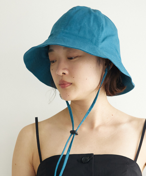 Ruben（ルーベン）の「【RUBEN / ルーベン】リネンチューリップハット / UV CUT / 接触冷感 / 2WAY【WEB限定】（ハット・レディース・グリーン/ブルー/ブラック/アイボリー・フリー）」の4枚目の写真