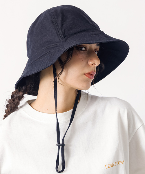 Ruben（ルーベン）の「【RUBEN / ルーベン】リネンチューリップハット / UV CUT / 接触冷感 / 2WAY【WEB限定】（ハット・レディース・グリーン/ブルー/ブラック/アイボリー・フリー）」の3枚目の写真