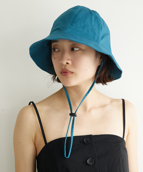 Ruben（ルーベン）の「【RUBEN / ルーベン】リネンチューリップハット / UV CUT / 接触冷感 / 2WAY【WEB限定】（ハット・レディース・グリーン/ブルー/ブラック/アイボリー・フリー）」の5枚目の写真