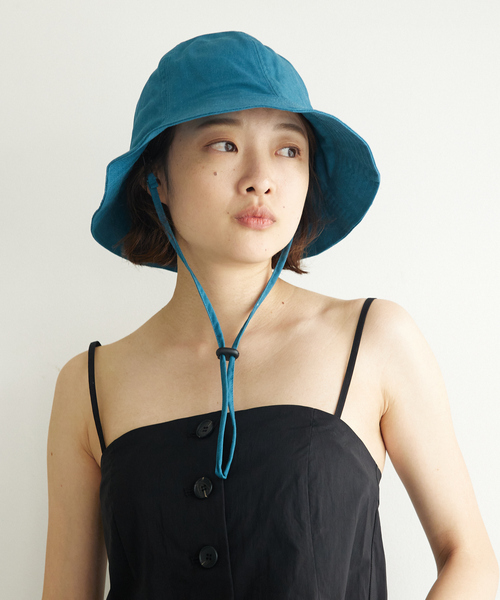 Ruben（ルーベン）の「【RUBEN / ルーベン】リネンチューリップハット / UV CUT / 接触冷感 / 2WAY【WEB限定】（ハット・レディース・グリーン/ブルー/ブラック/アイボリー・フリー）」の13枚目の写真