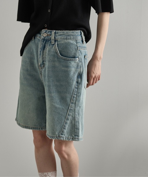 THE YOn（ザヨン）の「ハーフキュロットデニムパンツ（デニムパンツ・レディース・ブラック/ライトブルー・S/M）」の19枚目の写真