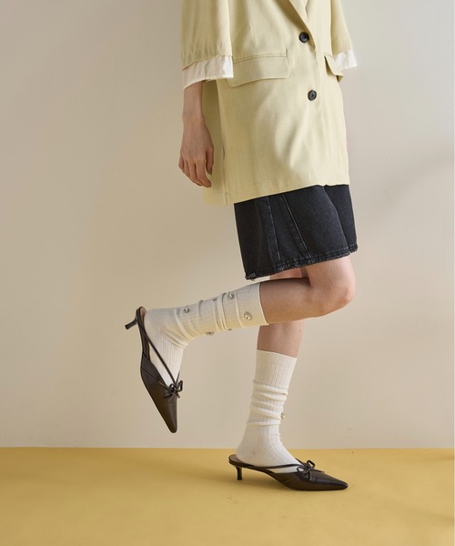 THE YOn（ザヨン）の「ハーフキュロットデニムパンツ（デニムパンツ・レディース・ブラック/ライトブルー・S/M）」の17枚目の写真