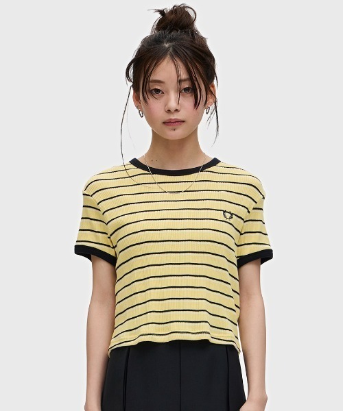 Fred Perry ストライプ Tシャツ | ピンク | FARFETCH JP