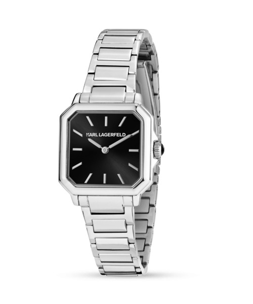 KARL LAGERFELD（カールラガーフェルド）の「「KARL LAGERFELD/カール・ラガーフェルド」スクエア クラシック - サンレイ ダイヤル シルバー ブレスレット（アナログ腕時計・レディース・シルバー/シルバー×ブラック・FREE）」の8枚目の写真