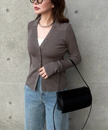 シアー」に該当するカーディガン/ボレロ（グレー/灰色系）ファッション