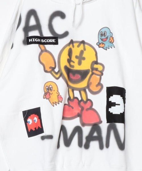 ROYAL FLASH（ロイヤルフラッシュ）の「【GUERNIKA×パックマン】PAC-MAN PAINT HOODIE / PAC-MAN（パーカー・メンズ・ホワイト・XL/2XL）」の7枚目の写真