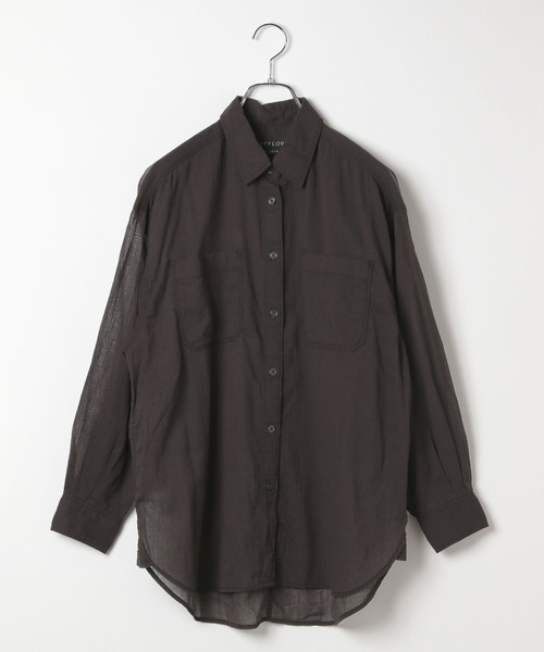 【新品、未使用、タグ付き】ベイフロー コットンシアーシャツ 楽天市場】[程よい透け感]コットンシアーシャツ BAYFLOW