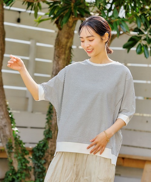 FOUND GOOD（ファウンドグッド）の「キリカエドルマンチュニックPO（Tシャツ/カットソー・レディース・ブルー系/グレー系8/グレー系/ブラウン系・S/M/L）」の15枚目の写真