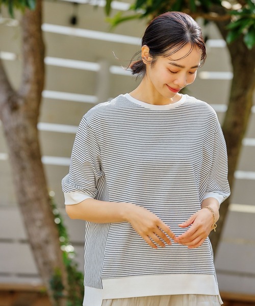 FOUND GOOD（ファウンドグッド）の「キリカエドルマンチュニックPO（Tシャツ/カットソー・レディース・ブルー系/グレー系8/グレー系/ブラウン系・S/M/L）」の16枚目の写真