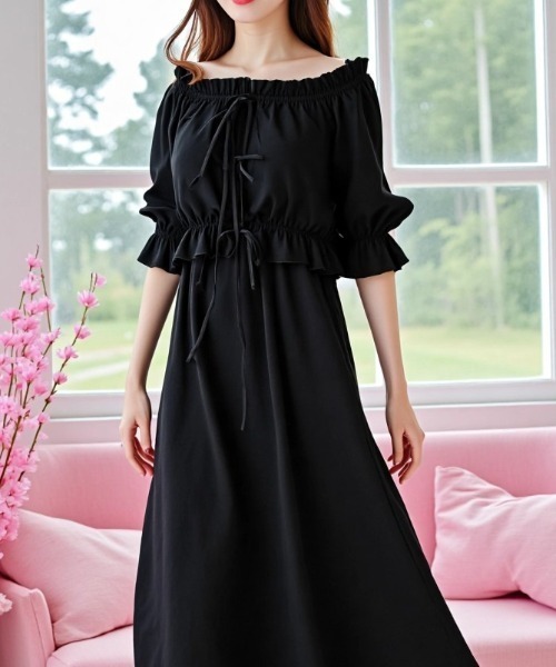 paravion(パラビオン)の「パフ袖ブラウスSETワンピース(ワンピース・レディース・ブラック/ホワイト/ブラウン・FREE)」の20枚目の写真