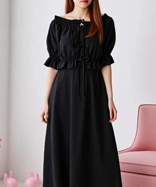 paravion(パラビオン)の「パフ袖ブラウスSETワンピース(ワンピース・レディース・ブラック/ホワイト/ブラウン・FREE)」の22枚目の写真