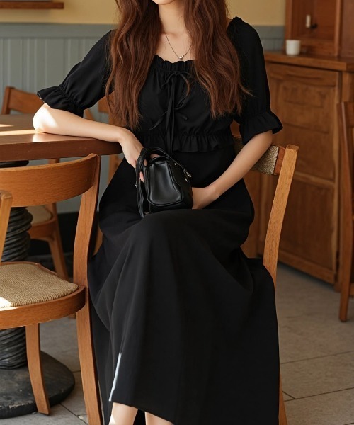 paravion(パラビオン)の「パフ袖ブラウスSETワンピース(ワンピース・レディース・ブラック/ホワイト/ブラウン・FREE)」の19枚目の写真