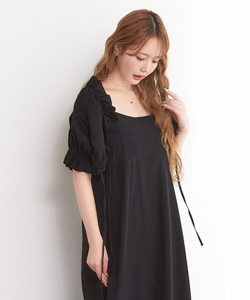 paravion(パラビオン)の「パフ袖ブラウスSETワンピース(ワンピース・レディース・ブラック/ホワイト/ブラウン・FREE)」の17枚目の写真