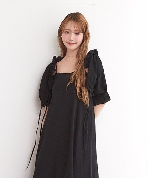 paravion(パラビオン)の「パフ袖ブラウスSETワンピース(ワンピース・レディース・ブラック/ホワイト/ブラウン・FREE)」の18枚目の写真